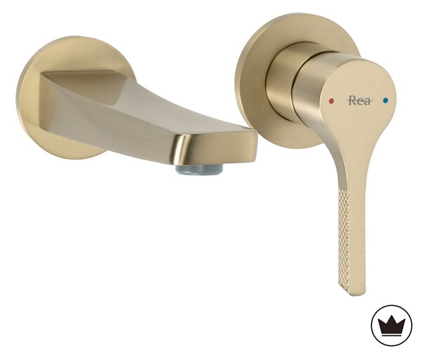 Baterie de lavoar încastrată REA Maxim Brush Gold + BOX