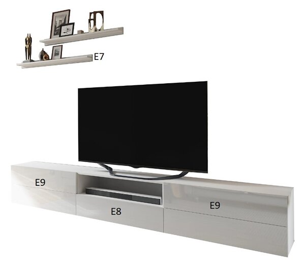 Mobilier living Berny 28 (alb + alb lucios). 1036090