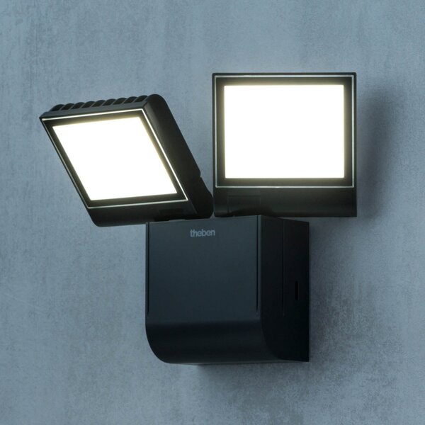 Theben LED lampă de perete pentru exterior TheLeda S17-100L, negru, 2, Negru, Plastic