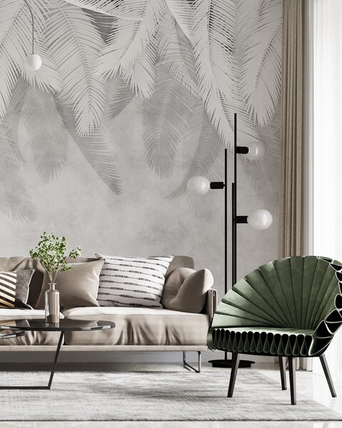 Stylish Leaves Grey