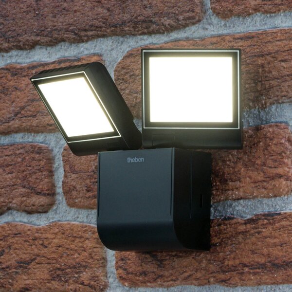 Theben LED lampă de perete pentru exterior TheLeda S17-100L, negru, 2, Negru, Plastic