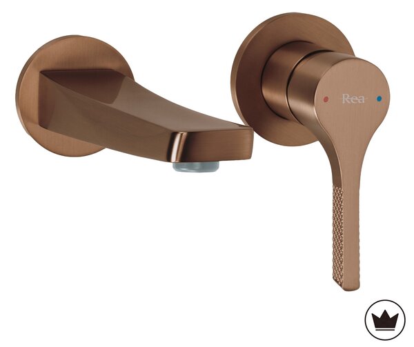 Baterie de lavoar încastrată REA VISION Brush Copper + BOX