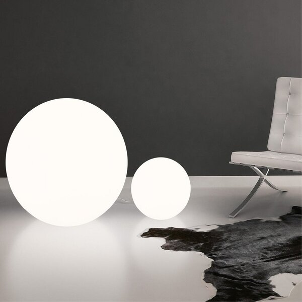 Linea Light LED lampă de podea Oh!, Ø 55 cm, E27, policarbonat, alb, Alb, Plastic