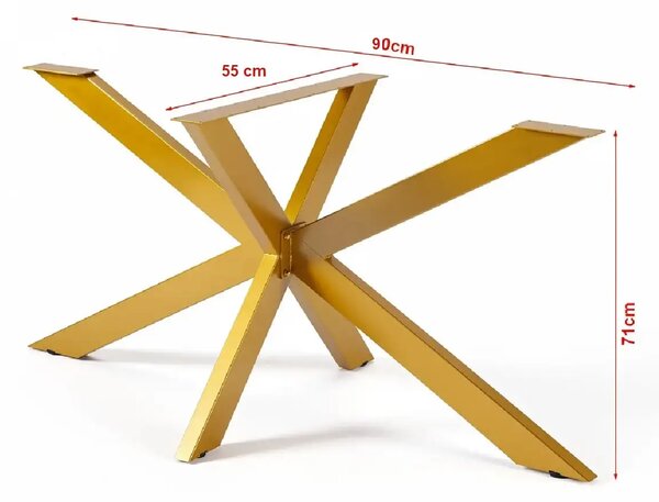 Picior masa metal, Homs , Gold,90x50x71 cm