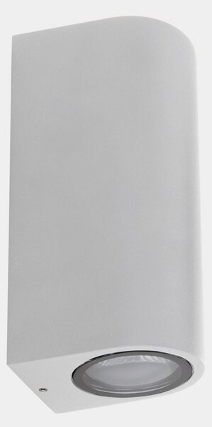 LEDS-C4 Eko Double lampă de perete pentru exterior, alb, lățime 7 cm, aluminiu, reglabil, Alb, Aluminiu, Modern