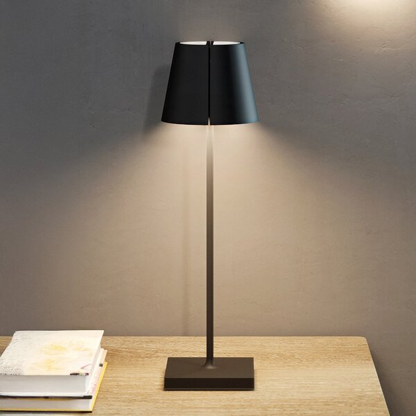 Sigor Nuindie tango LED lampă de masă reîncărcabilă, negru, IP20, dimabil, reglabil, Negru, Camera de zi / sufragerie, Aluminiu