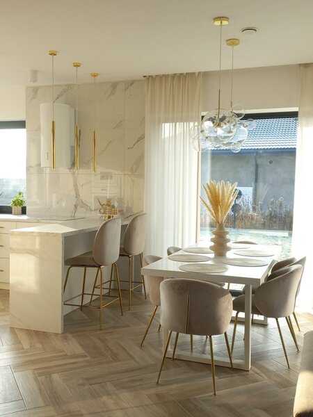 Scaun de bar Dori Gold bej