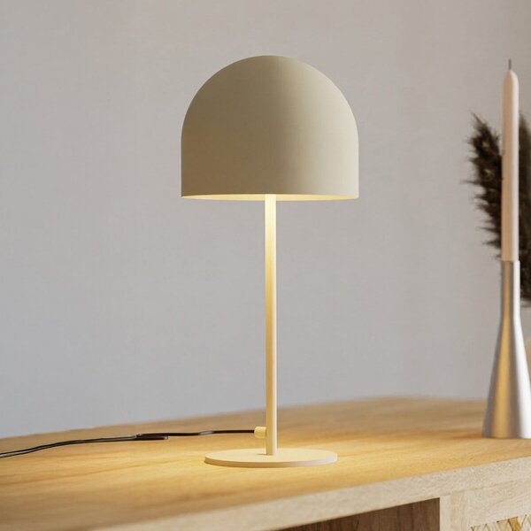 Forlight Lampă de masă Fres, bej, oțel, înălțime 46 cm, Bej, Camera de zi / sufragerie, Metal