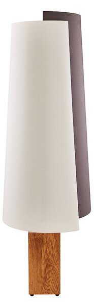 HerzBlut lampadar Jojo, lemn, maro/crem, 120 cm, E27, Maro / Rugină, Camera de zi / sufragerie, Lemn, Modern