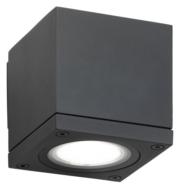 LCD Aplică de exterior 5161, negru, aluminiu, sticlă, 1 x GU10, reglabil, Negru, Aluminiu, Modern
