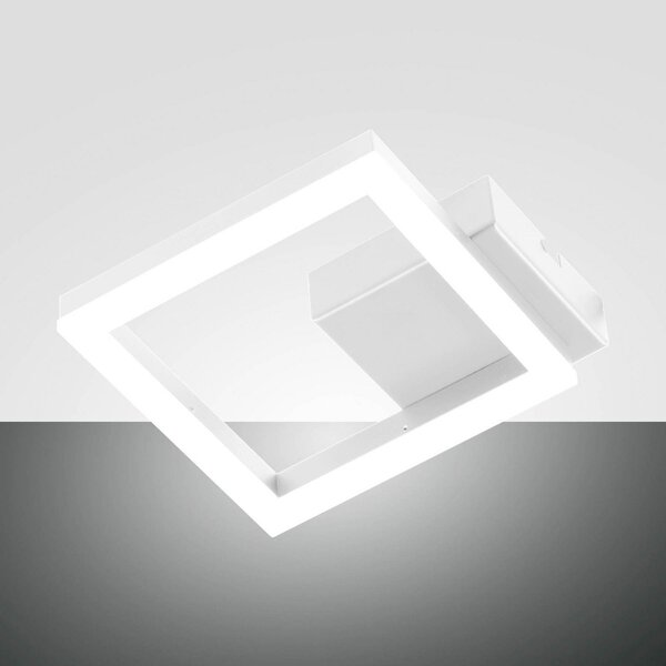 Fabas Luce Aplică de perete LED Bard, alb, 17 x cm, metal, dimabil, reglabil, Alb, Camera de zi / sufragerie, Metal, Modern