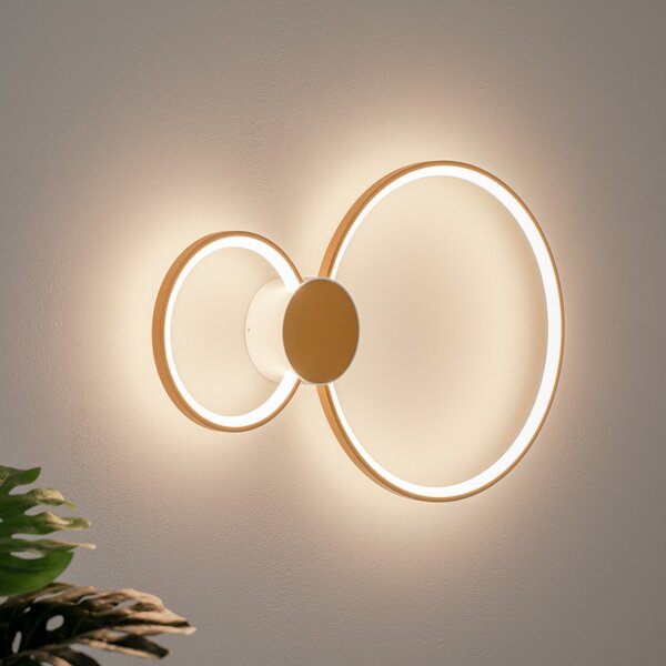 BEGA Aplică de perete Bega LED 51298.4, alamă catifelată, metal, DALI, reglabil, Auriu / Alamă, Camera de zi / sufragerie, Metal