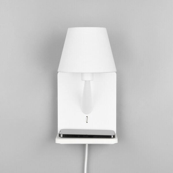 Trio Lighting Aplică de perete Comfort, alb mat, metal, fișă, E14, Alb, Camera de zi / sufragerie, Metal, Modern