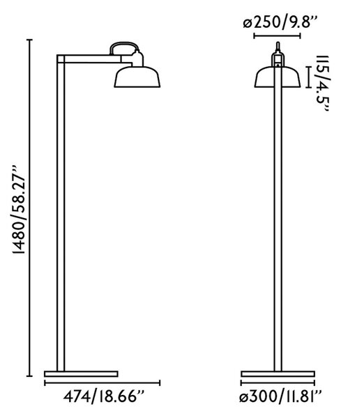 FARO BARCELONA Tatawin lampadar, negru, oțel/vidră, înălțime 148 cm, Negru, Camera de zi / sufragerie, Sticlă, Modern