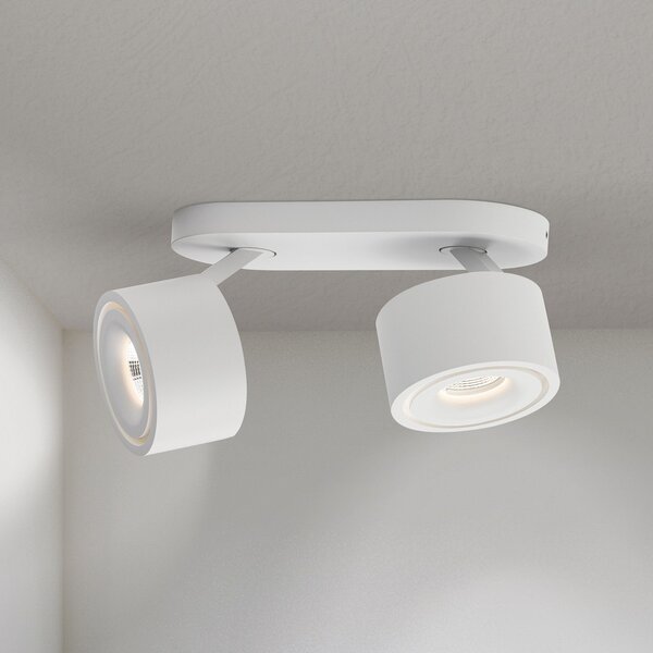 ORION Spot de plafon Specter LED, alb, lungime 19,4 cm, aluminiu, 2 becuri., reglabil, Alb, Camera de zi / sufragerie, Aluminiu, Modern