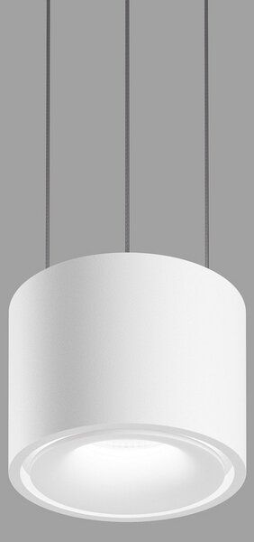 Egger Licht EGG Lampă suspendată LED Clippo alb/alb Ø10cm DALI DTW sus/jos, reglabil, Alb, Camera de zi / sufragerie, Aluminiu, Modern