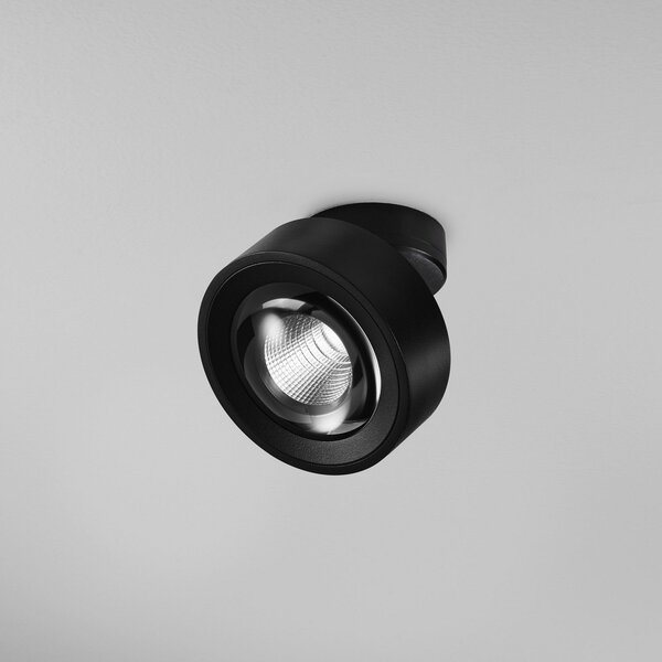 Egger Licht EGG DLS LED spot Clippo Optic, negru/negru, Ø12cm, DTW, reglabil, Negru, Camera de zi / sufragerie, Aluminiu, Modern