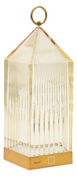 Kartell Lampă de masă LED reîncărcabilă Lanternă, chihlimbar, reciclată,, reglabil, Galben, dormitor, Plastic, Design