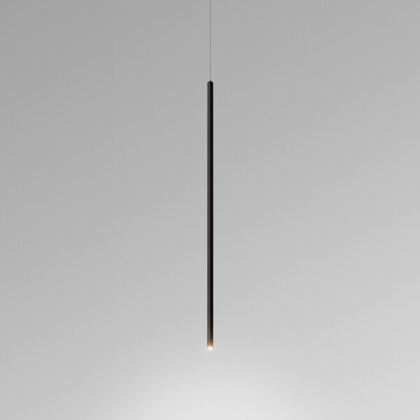 Egger Licht EGG DLS lampă suspendată Spago 60 T, negru, Ø 1,4 cm aluminiu, Negru, Camera de zi / sufragerie, Aluminiu, Modern