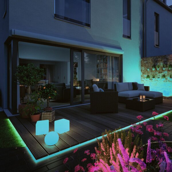 Paulmann Plug & Shine Bandă LED neon 2 m, ZigBee, RGB, IP67, reglabil, Alb, Baie, Plastic