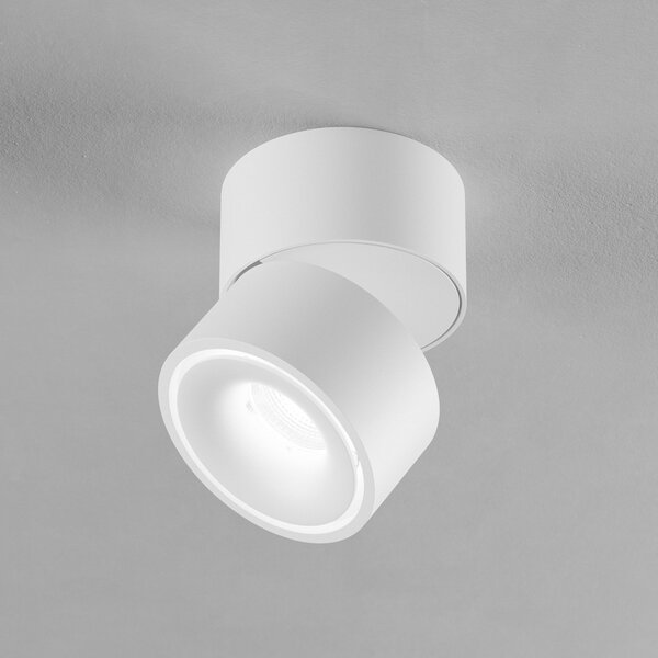 Egger Licht EGG LED spot de plafon Clippo, alb/alb, Ø 10 cm, DALI, DTW, reglabil, Alb, Camera de zi / sufragerie, Aluminiu, Modern