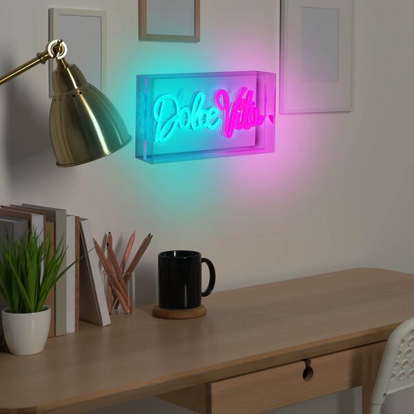Näve Aplică de perete cu LED Dolce Vita, transparentă, 30x15 cm, plastic USB RGB, Transparent, Camera de zi / sufragerie, Plastic, Viața tânără