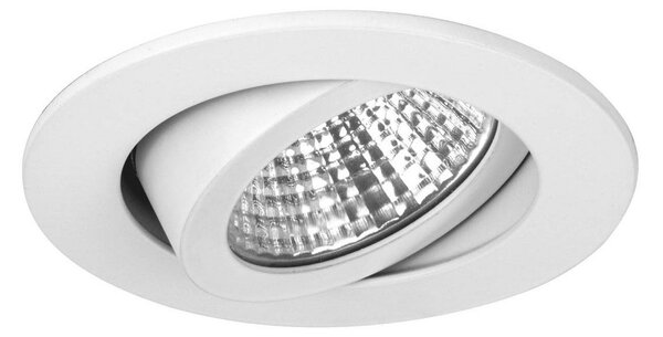 BRUMBERG Spot de încastrat cu LED Seven-R, 2.700 K, alb mat, aluminiu, reglabil, Alb, Hol, Aluminiu, Corpuri de iluminat încastrate rotunde