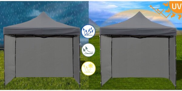 JAKS Cort pavilion profi 3 x 3 m negru