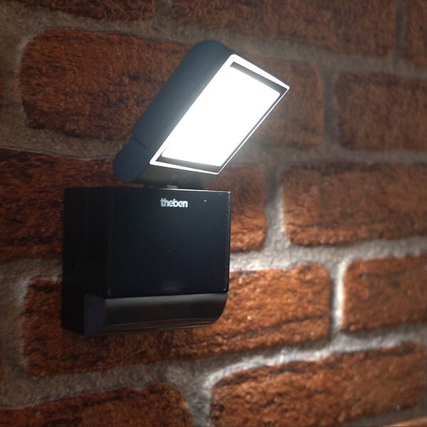 Theben LED lampă de perete pentru exterior TheLeda S8-100, negru, senzor, Negru, Plastic