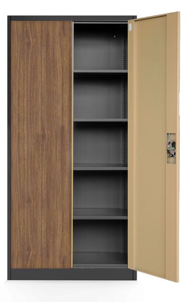 Dulap metalic Jan antracit-nuc (90x185 cm)