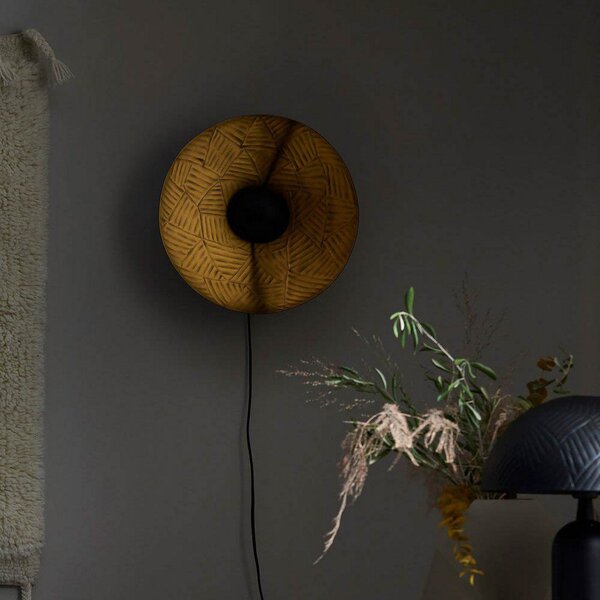 PR Home Aplica de perete Ribble, negru mat, Ø 35 cm, metal, reglabil, Negru, Camera de zi / sufragerie, Metal