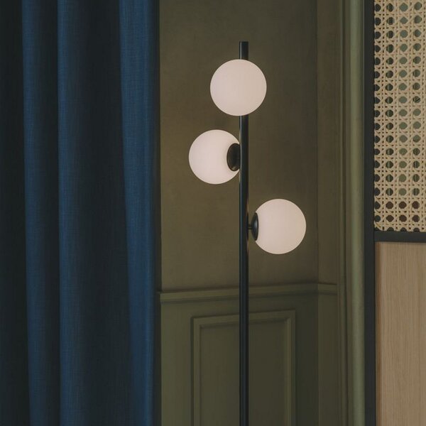 LEDS-C4 Lampadar LED Perlina, înălțime 170 cm, negru, oțel, Negru, Camera de zi / sufragerie, Metal, Modern