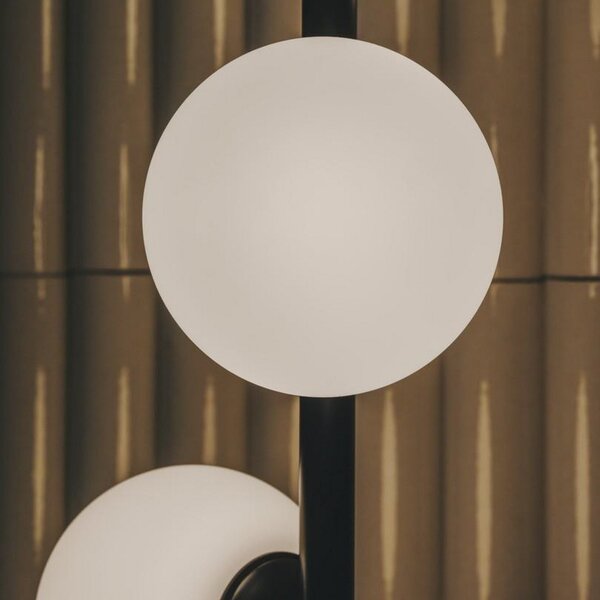 LEDS-C4 Lampadar LED Perlina, înălțime 170 cm, negru, oțel, Negru, Camera de zi / sufragerie, Metal, Modern