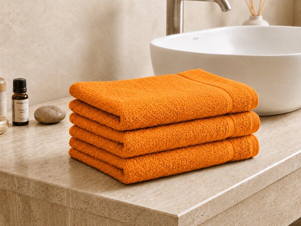 Prosop de maini Classic mic 30x50 cm portocaliu, 100% bumbac