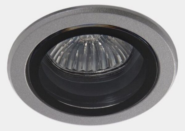 LEDS-C4 Spot încastrat pentru exterior Eko, gri, Ø 7,5 cm, aluminiu, reglabil, Gri, Aluminiu, Modern, Corpuri de iluminat încastrate rotunde