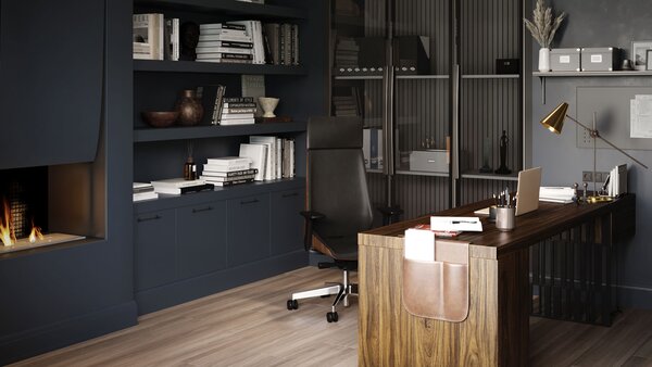 Scaun de birou Moon Wood HD - Furnir de stejar