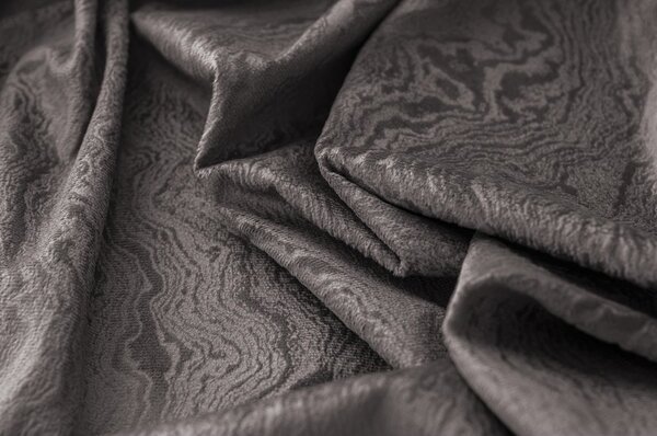Draperie opaca DUNES VELVET 140x250 cm, gri inchis Agatat: Inele metalice