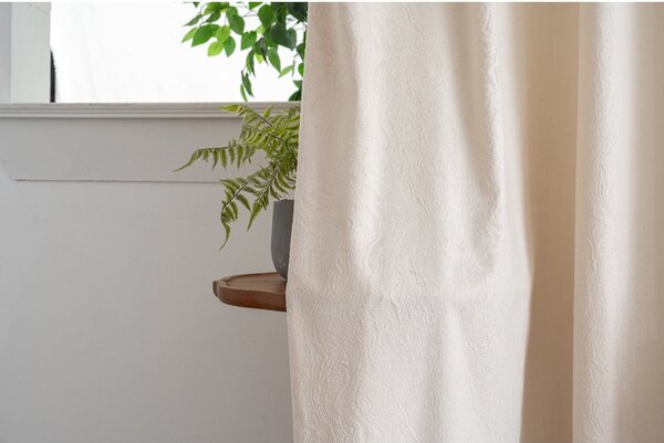 Draperie opaca DUNES VELVET 140x250 cm, crem Agatat: Inele metalice