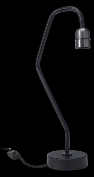 PR Home Lampă de masă Loft, înălțime 49 cm, fără abajur, Negru, Camera de zi / sufragerie, Metal, Modern