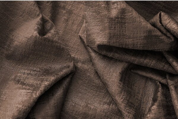 Draperie opaca LOOM VELVET 140x250 cm, maro Agatat: Inele metalice