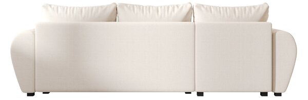 Coltar extensibil de colt SEVIO, crem, reversibil, 246x145 cm + 2 perne GRATUIT
