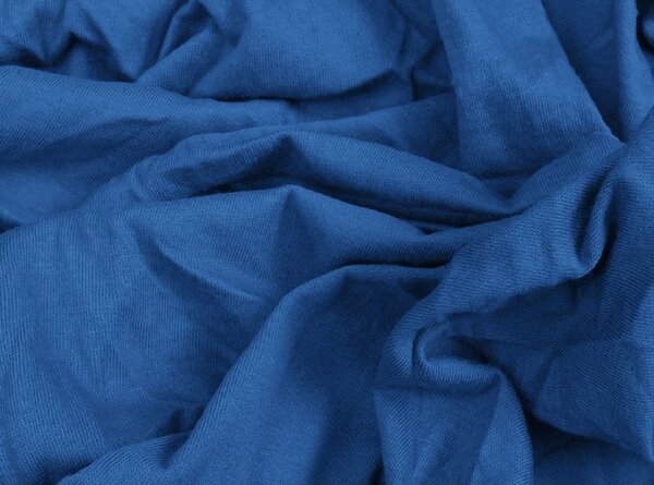 Cearsaf jersey albastru 180 x 200 cm