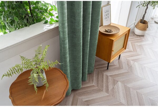 Draperie opaca LOOM VELVET 140x250 cm, verde Agatat: Rejansa