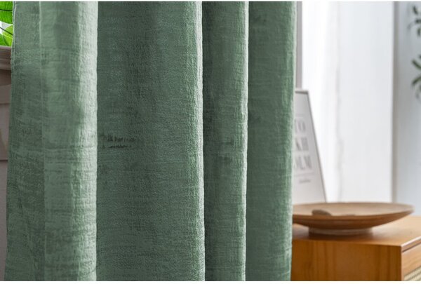 Draperie opaca LOOM VELVET 140x250 cm, verde Agatat: Rejansa
