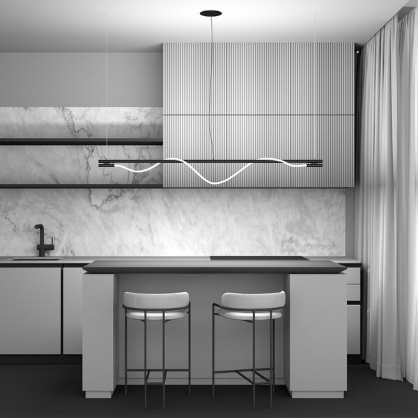 Maytoni Aplică de perete cu LED Tau, aurie, înălțime 84 cm, aluminiu, Auriu / Alamă, Camera de zi / sufragerie, Aluminiu, Modern