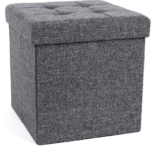 Taburet cu spatiu depozitare LAFINA 38x38 cm, gri