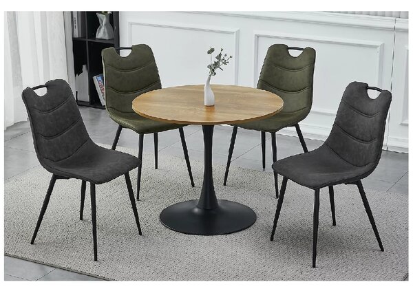 Masa de dining rotunda AMADEO II 90x90 cm, decor stejar