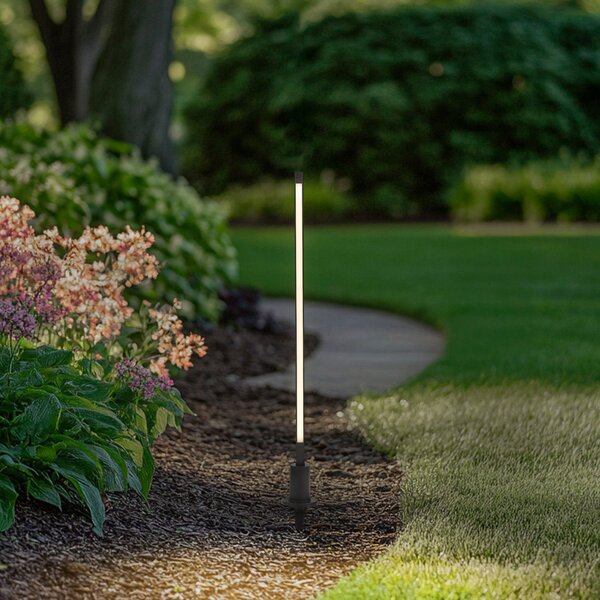 Lindby Bornă luminoasă LED Neano, 80 cm, negru, metal, IP65, Negru, Aluminiu, Modern