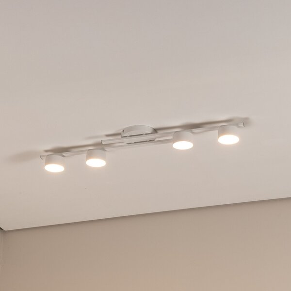EMIBIG LIGHTING Plafonieră Fragment, alb, lungime 86 cm, metal, 4 becuri., reglabil, Alb, Camera de zi / sufragerie, Metal, Modern