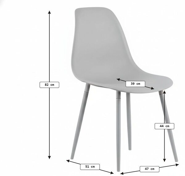 Set de gradina OSAKA SIRVON - 2 scaune si masa rotunda, gri deschis